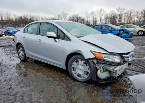 2012 Honda Civic Hybrid L from USA, damaged, VIN JHMFB4F38CS002292